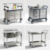 stainless steel hospital trolley