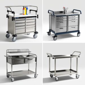 3 tier medical trolley