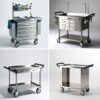 stainless steel linen trolley