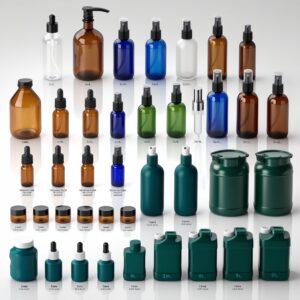 10ml Green Glass Bottle with Lotion Cap