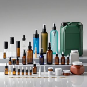 50ml Green Glass Bottle with Screw Cap