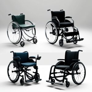 Wheelchair Allum/Nylon Lightweight Detachable Arm & Foot Rest