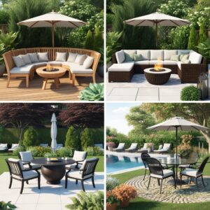 garden furniture table and chairs