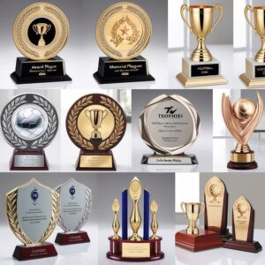 Trophies medals plaques glass plaque