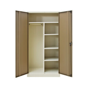 Gents Steel Wardrobe - Metal Mens Cupboard - 180 x 90 x 45 cm - WDR01-ivorykaroo