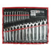 Spanner - Combination - Box and Ring - Chrome Vanadium - 25 Piece Set - 6mm to 32mm - YT-0365
