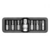 Torx Bit Socket Set - Chrome Vanadium - 1/2" Connector - Standard Length - 7 Piece - YT-0410