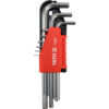 Hex Key Set - Chrome Vanadium - 9 Piece - YT-0500