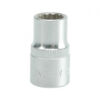 Bi-hex Socket - 12 Point - Chrome Vanadium - 1/2" Connector - Standard Length - 13mm - YT-1275