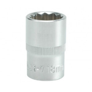 Bi-hex Socket - 12 Point - Chrome Vanadium - 1/2" Connector - Standard Length - 18mm - YT-1280