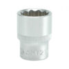 Bi-hex Socket - 12 Point - Chrome Vanadium - 1/2" Connector - Standard Length - 21mm - YT-1283