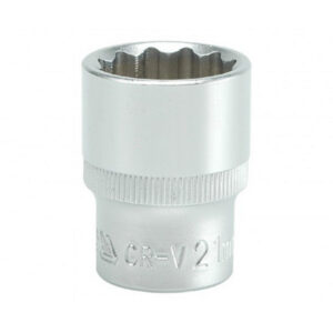 Bi-hex Socket - 12 Point - Chrome Vanadium - 1/2" Connector - Standard Length - 21mm - YT-1283