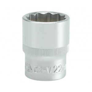 Bi-hex Socket - 12 Point - Chrome Vanadium - 1/2" Connector - Standard Length - 22mm - YT-1284