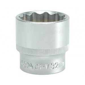 Bi-hex Socket - 12 Point - Chrome Vanadium - 1/2" Connector - Standard Length - 32mm - YT-1292
