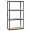 Steel Shelving - 4 Tier - Medium Duty - Boltless - Metal Frame - MDF Shelves - Grey - ADIY3902