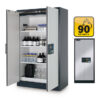 Fire Resistant Cabinet - Q-Line - Storage of Flammable Hazardous Materials - 119.3 x 61.5 x 195.3 cm - Silver - IASE30001049-1