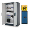 Fire Resistant Cabinet - Q-Line - Storage of Flammable Hazardous Materials - 119.3 x 61.5 x 195.3 cm - Blue - IASE30001047-1