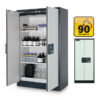 Fire Resistant Cabinet - Q-Line - Storage of Flammable Hazardous Materials - 119.3 x 61.5 x 195.3 cm - Grey - IASE30001041-1