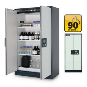 Fire Resistant Cabinet - Q-Line - Storage of Flammable Hazardous Materials - 119.3 x 61.5 x 195.3 cm - Grey - IASE30001041-1
