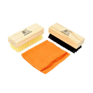 Shoe Brush Kit - Black and White - Yellow Duster - Pack of 10 - F3816