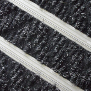 Heavy Duty Mat System - Dm Aluminium Linking Joints - Berber Point Insert - 3mm Foam Backing - 12mm High - per m2 - Charcoal - DMA010001