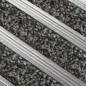 Heavy Duty Mat System - Dm Aluminium Linking Joints - Alba Insert - 3mm Foam Backing - 12mm High - per m2 - Anthracite - DMA010003