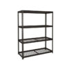 Steel Shelving - 4 Tier - Heavy Duty - Boltless - Metal Frame and Shelves - Charcoal - ADIY3905