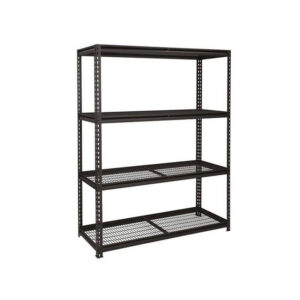 Steel Shelving - 4 Tier - Heavy Duty - Boltless - Metal Frame and Shelves - Charcoal - ADIY3905
