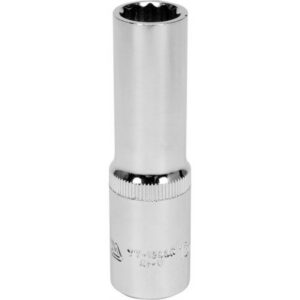 Bi-hex Deep Socket - 12 Point - Chrome Vanadium - 1/2" Connector - 76mm Length - 13mm - YT-12935