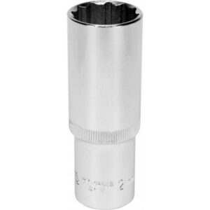 Bi-hex Deep Socket - 12 Point - Chrome Vanadium - 1/2" Connector - 76mm Length - 21mm - YT-12943