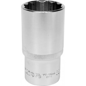 Bi-hex Deep Socket - 12 Point - Chrome Vanadium - 1/2" Connector - 76mm Length - 32mm - YT-12949