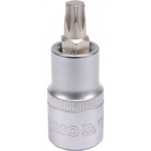 Torx Bit Socket - Male - Chrome Vanadium - 1/2" Connector - Standard Length - T45 x 50mm - YT-04315