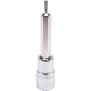 Spline Bit Socket - Chrome Vanadium - 1/2" Connector - Long - M5 x 100mm - YT-04350