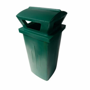 Litter Bin with Lid - Pavement - Plastic - 89L - 39 x 34 x 67 cm - LB032A