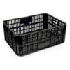 Live Chicken Crate - Open Top - Vented - Plastic Crate - 74 x 53 x 31 cm - Recycled Material - Black - PI-LB10-OT-black