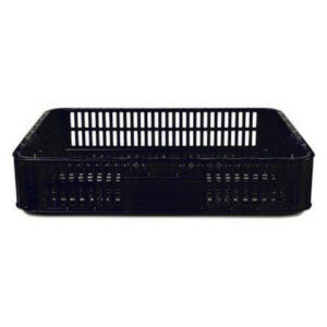 Slim Crate - Open Top - Live Bird - Vented - Plastic Crate - 74 x 53 x 15.5 cm - Recycled Material - Black - PI-LB10_slim-black
