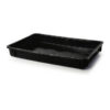 Stack Nest Crate - Plastic Box - Solid Sides and Base - 60 x 40 x 7.5 cm - Recycled Material - Black - PI-647-S-black