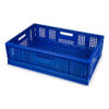 Folding Collapsible Crate - Plastic Box - Vented Base and Sides - 60 x 40 x 18 cm - 35L - Virgin Material - HACCP - PI-FC64-H180-virgin