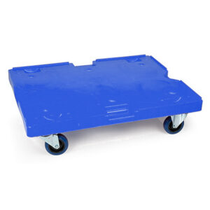 Plastic Dolly Trolley - Hygiene Deck - with Tente Wheels - 80 x 60 x 18 cm - Polypropylene - PI-DT-86-virgin