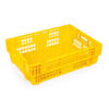 Heavy Duty Freezer Nesting Crate - Plastic Box - Vented Base and Sides - 62.5 x 45 x 17 cm - Virgin Material - HACCP - PI-730-virgin