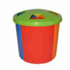 Recycle Litter Bins with Lid - Four stations - Round - 180L - 70 (⌀) x 72 cm - LB060A