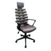 Office Chair - High Back - Spiral - 124 x 68 x 67 cm - Faux Leather - Charcoal Black - ZY-1105