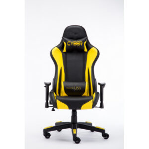 Gaming Chair - High Back - Cyber - Racing - 132 x 58 x 67 cm - Black And Yellow - RGC-9091