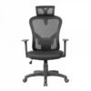 Office Chair - High Back - Harrison - 121 x 58 x 66 cm - Mesh - Black - QY-8140-5HB-Black