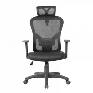 Office Chair - High Back - Harrison - 121 x 58 x 66 cm - Mesh - Black - QY-8140-5HB-Black