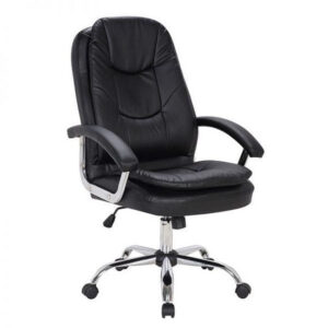 Office Chair - Mid-Back - Zodiac - 114 x 67 x 66.5 cm - Faux Leather - Black - BS-2085