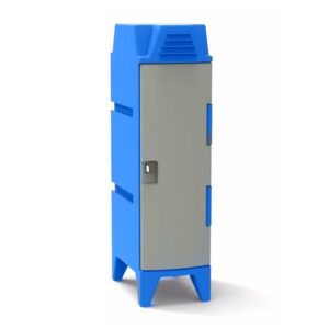 Plastic Clothes Locker - Solid Door - Stackable with Feet - 47.5 x 30 x 112 cm - PA286A