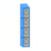 Plastic Locker - Solid Door - Slant Top - 4 Tier - 45.5 x 31 x 193cm - PA433A
