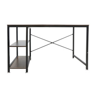 Office Desk - Utah - 75 x 75 x 120 cm - Walnut and Black - DX-432H2B