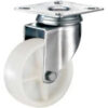 Castor Wheels - Polypropylene - Top Swivel - Fixed Plate - White - 50mm - TOOC404